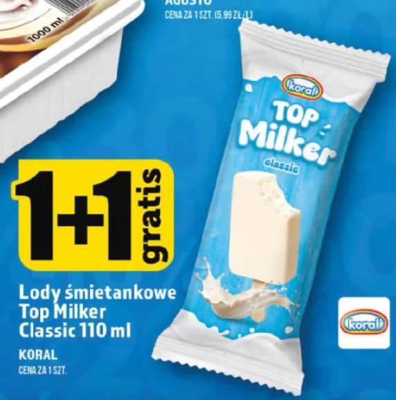 Lody śmietankowe Top Milker Classic Koral