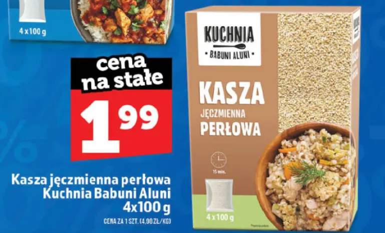 Kasza jęczmienna perłowa Kuchnia Babuni Aluni 4-pak 100g