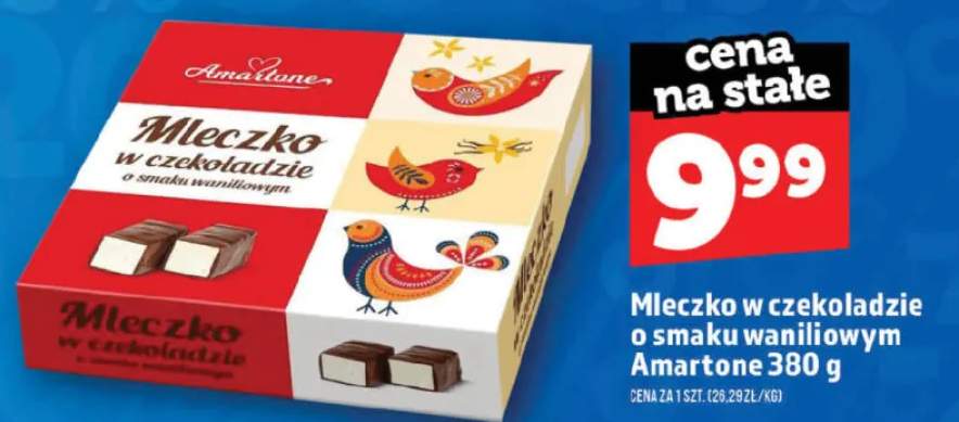 Mleczko w czekoladzie o smaku waniliowym Amartone
