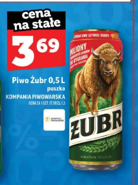 Piwo Żubr puszka