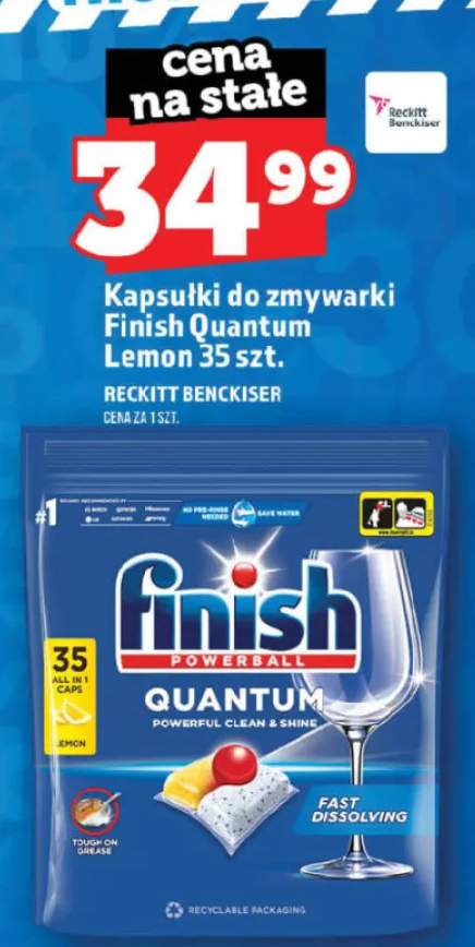Kapsułki do zmywarki Finish Quantum Lemon