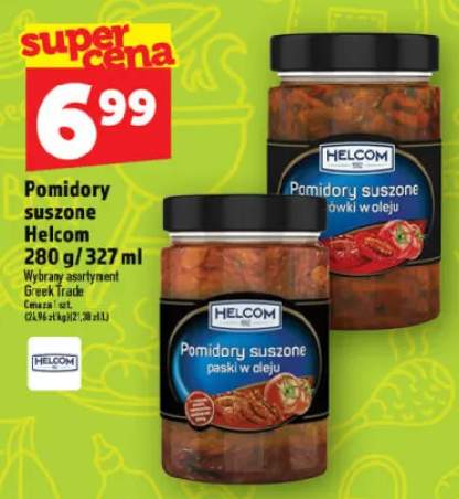Pomidory suszone połówki w oleju Helcom