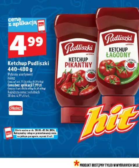 Ketchup Łagodny Pudliszki