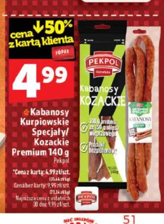 Kabanosy Kurpiowskie Specjały Pekpol