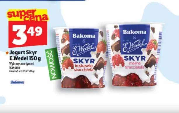 Jogurt Skyr E.Wedel truskawka stracciatella Bakoma