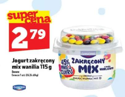 Jogurt zakręcony mix wanilia Danone