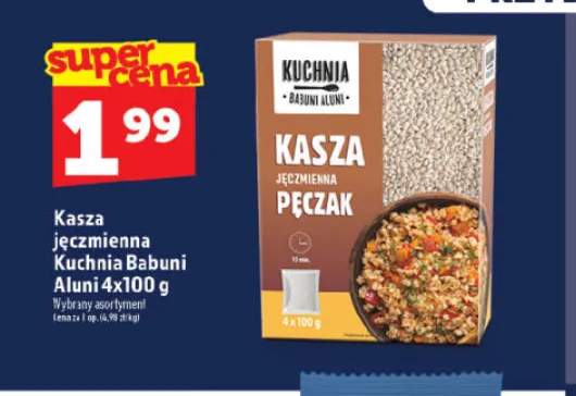 Kasza jęczmienna pęczak Kuchnia Babuni Aluni 4-pak 100g