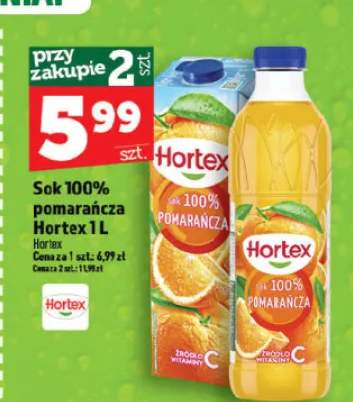 Sok 100% pomarańcza Hortex butelka