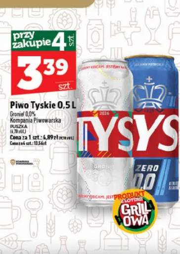 Piwo bezalkoholowe Tyskie 0,0%
