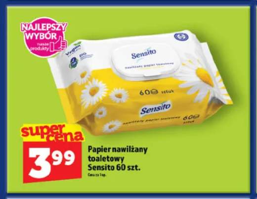 Papier nawilżany toaletowy Sensito