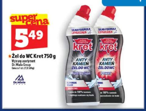 Żel do WC Kret Anty Kamień Power