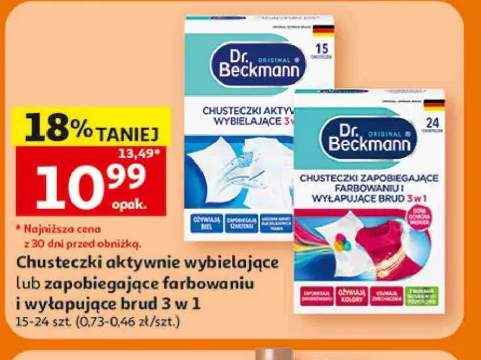 chusteczki wyłapujące kolor