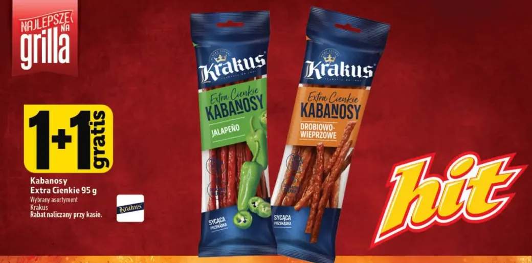 Kabanosy Extra Cienkie Krakus Drobiowo-Wieprzowe