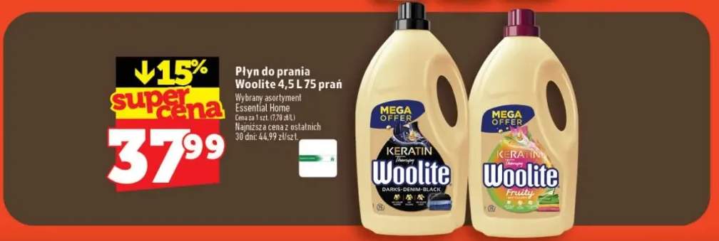 Płyn do prania Woolite Keratin Therapy Darks Denim Black 75 prań