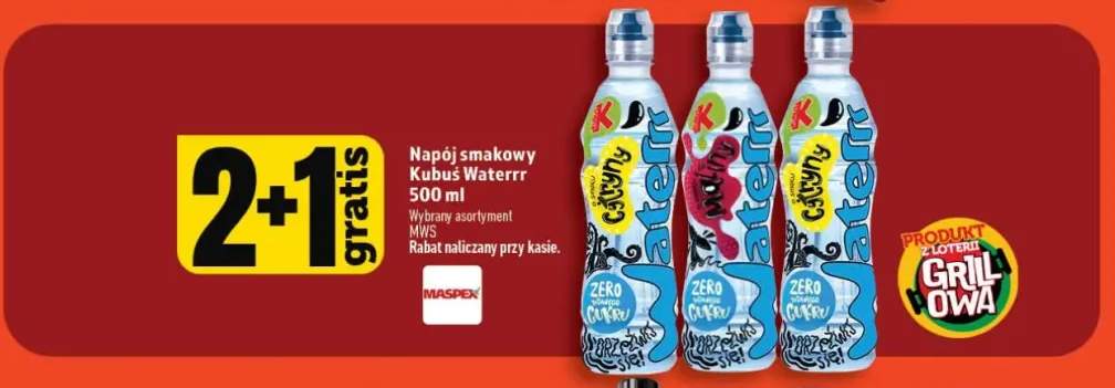 Napój smakowy Kubuś Waterrr malina