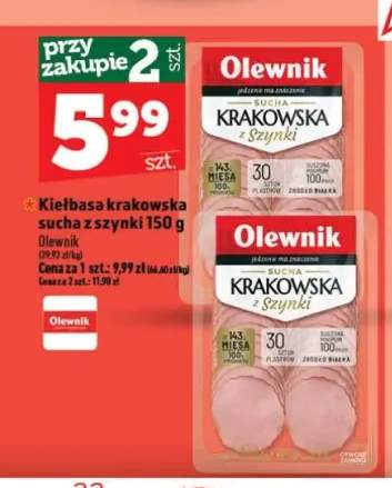 Kiełbasa krakowska sucha z szynki Olewnik