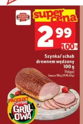 Szynka drewnem wędzony Pekpol
