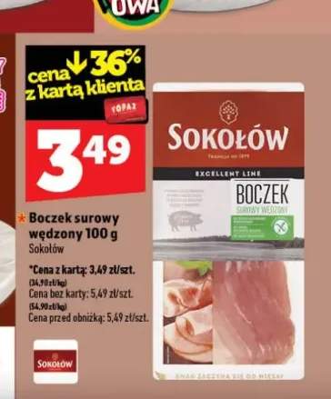 Boczek surowy wędzony Sokołów