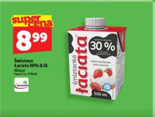 Śmietana Łaciata 30% Mlekpol
