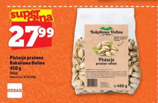 Pistacje prażone Bakaliowa Dolina Hebar