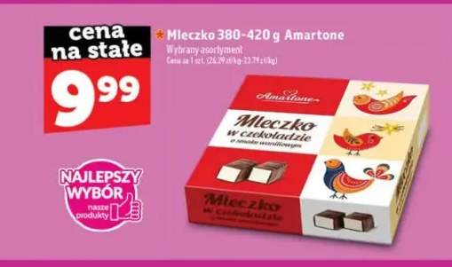 Mleczko w czekoladzie o smaku waniliowym Amartone