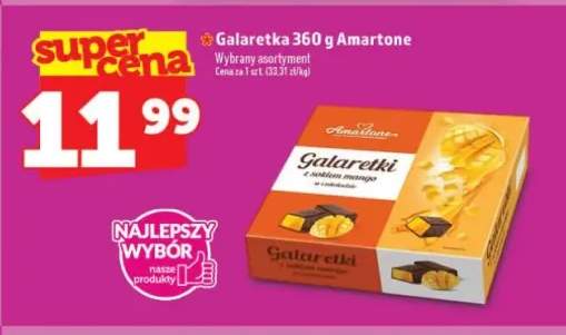 Galaretki z sokiem mango w czekoladzie Amartone