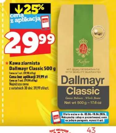 Kawa ziarnista Dallmayr Classic
