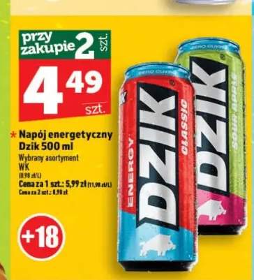 Napój energetyczny Dzik Sour Apple