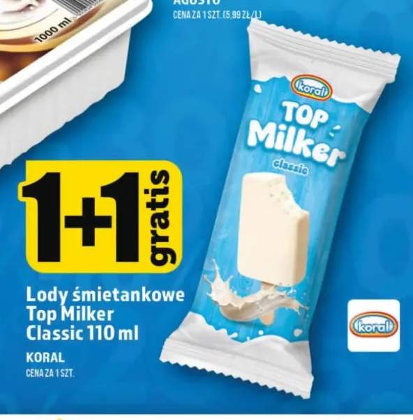 Lody śmietankowe Top Milker Classic Koral