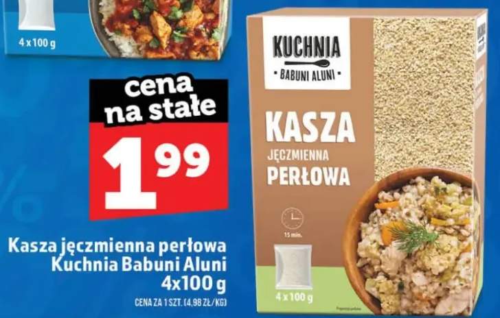 Kasza jęczmienna perłowa Kuchnia Babuni Aluni 4-pak 100g