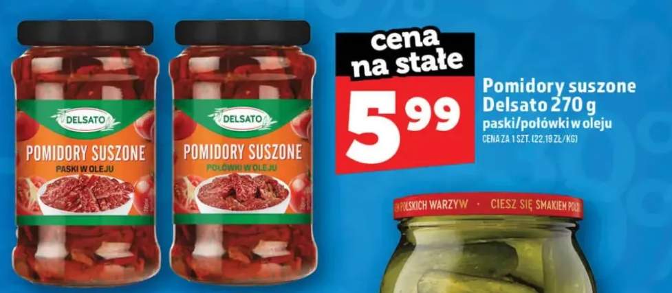 Pomidory suszone paski w oleju Delsato