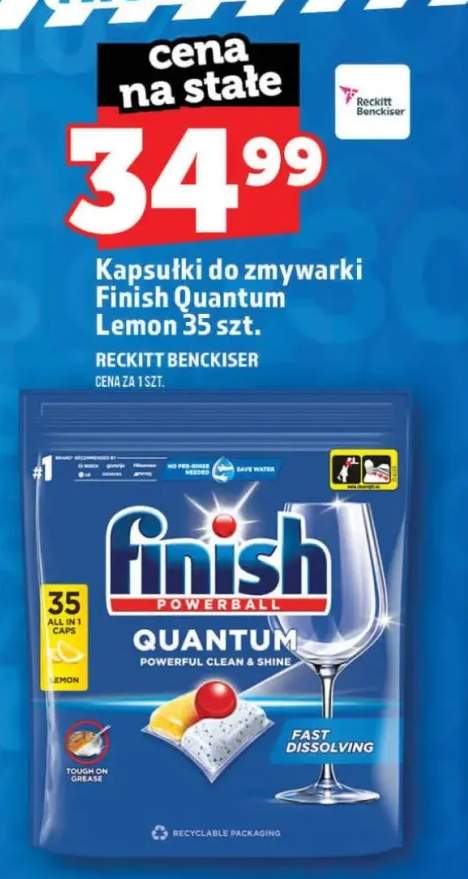 Kapsułki do zmywarki Finish Quantum Lemon