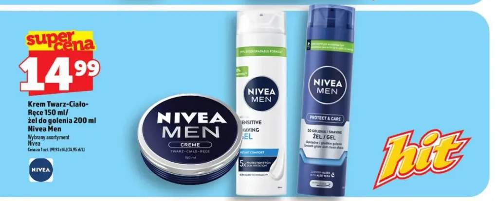 Krem lub żel do golenia Nivea Men