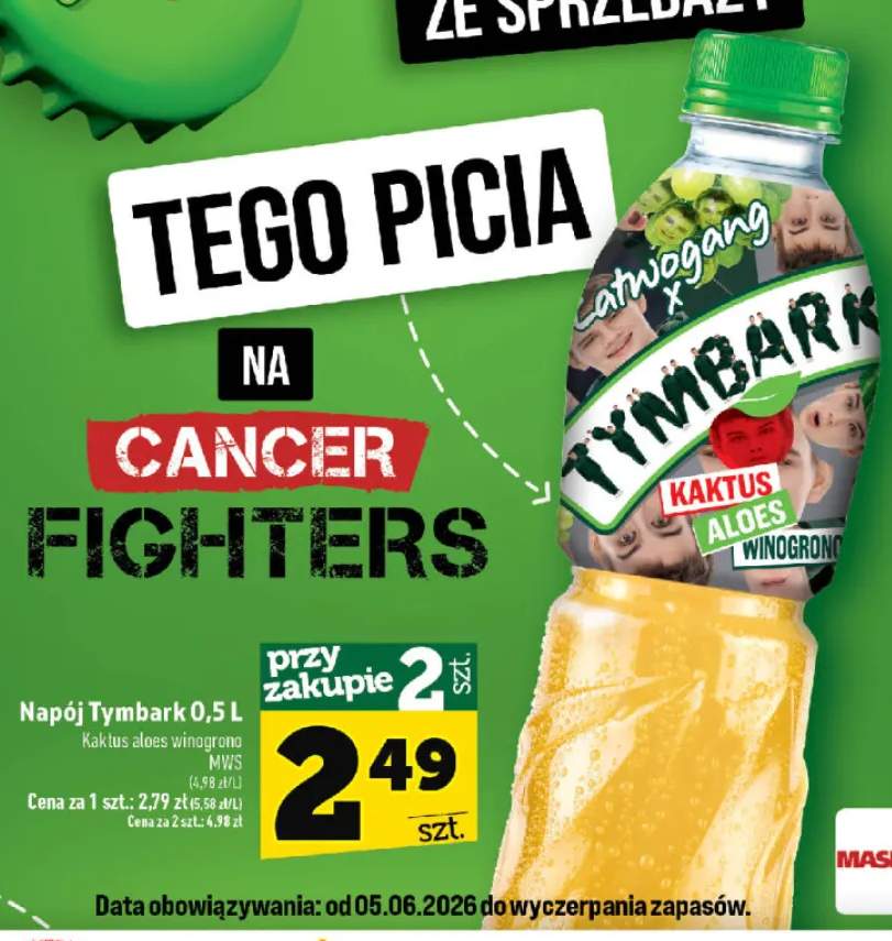 Napój Tymbark Kaktus aloes winogrono