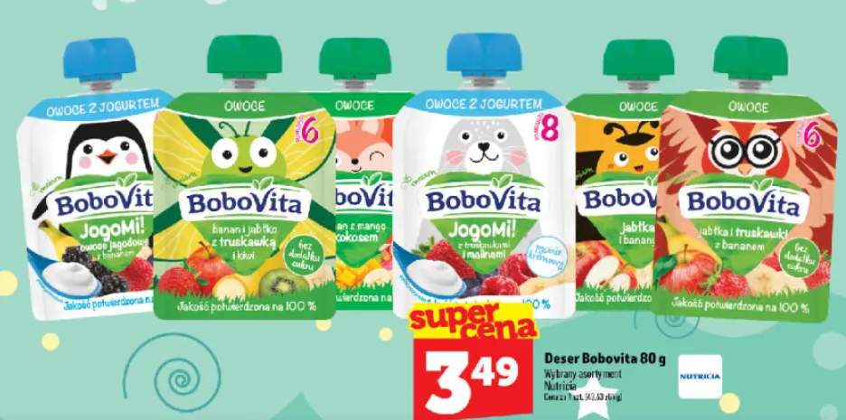 Deser owoce banan z mango i kokosem BoboVita