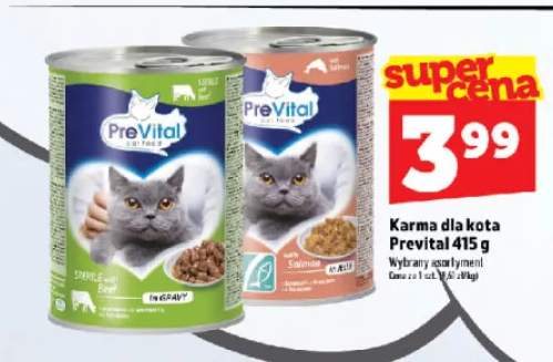 Karma dla kota PreVital z wołowiną w sosie