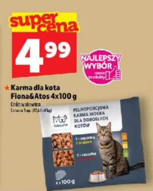 Karma dla kota Fiona&Atos drób wołowina 4-pak