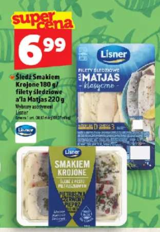 Śledź Smakiem Krojone Lisner