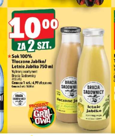 Sok Letnie Jabłko z Cytryną i Miętą Bracia Sadownicy