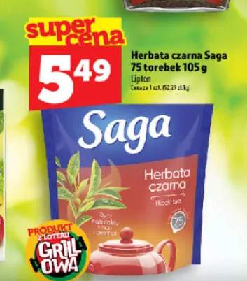Herbata czarna Saga 75-pak