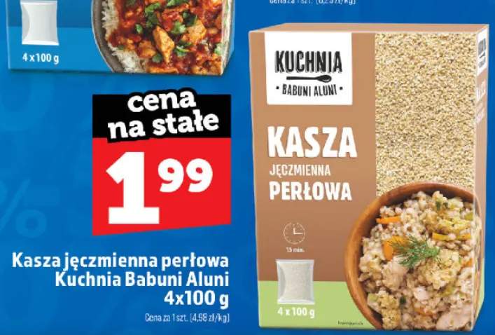 Kasza jęczmienna perłowa Kuchnia Babuni Aluni 4-pak 100 g