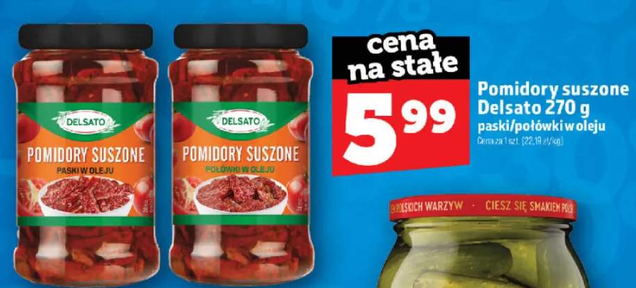 Pomidory suszone paski w oleju Delsato