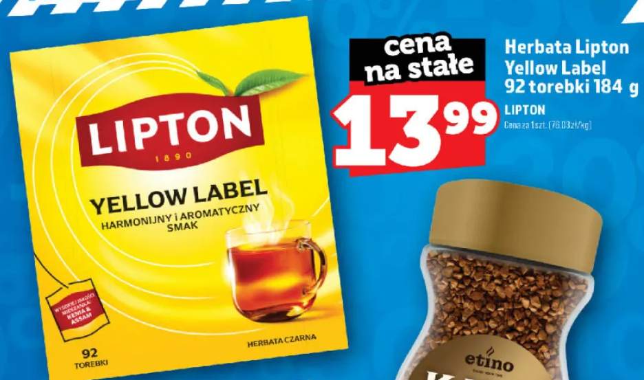 Herbata czarna Lipton Yellow Label 92-pak 184 g