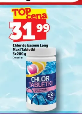 Chlor do basenu Long Maxi Tabletki 5-pak