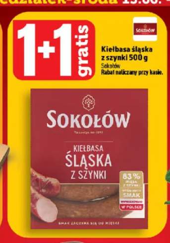 Kiełbasa śląska z szynki Sokołów