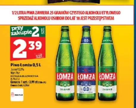 Piwo Łomża Jasne +1 wariant