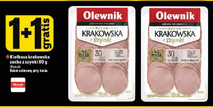 Kiełbasa krakowska sucha z szynki Olewnik