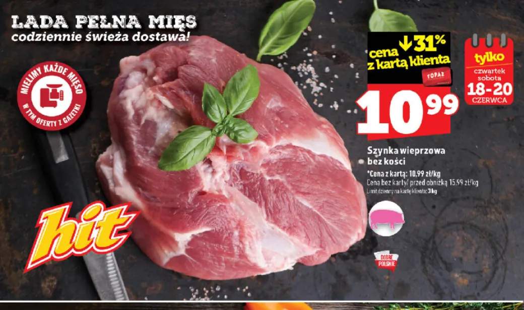 Szynka wieprzowa bez kości