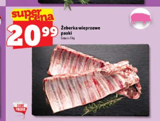 Żeberka wieprzowe paski