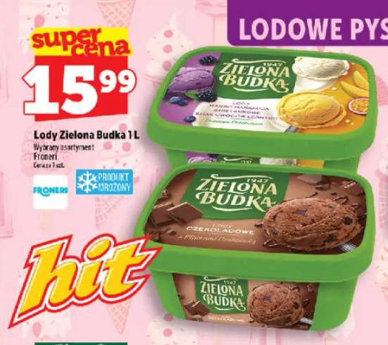 Lody Mango Marakuja Śmietankowe Smak Owoców Leśnych Zielona Budka +2 warianty